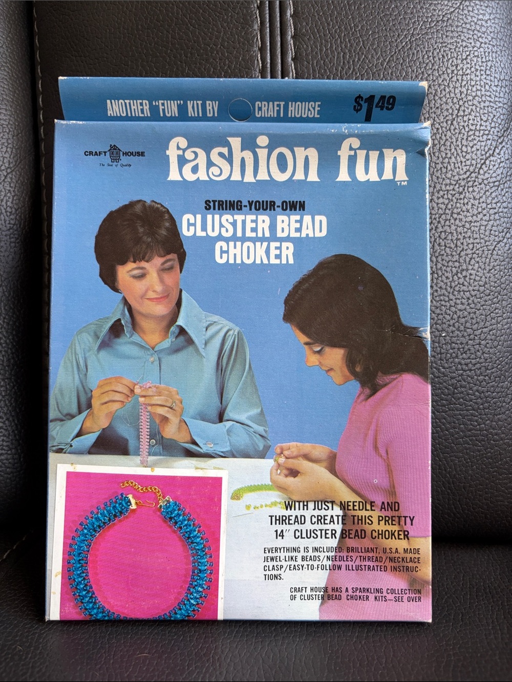 Vintage Cluster Bead Choker Kit NOS